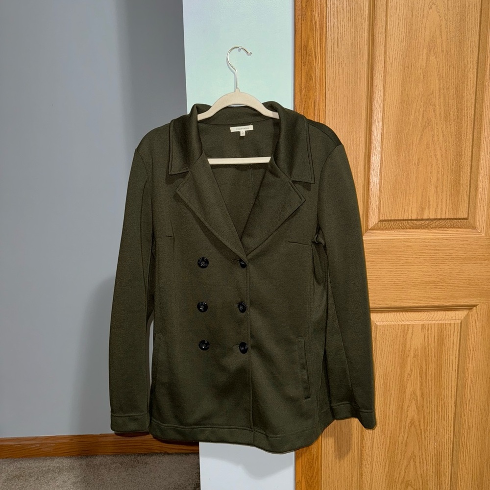 41 Hawthorn Olive Green Double-Breasted Blazer